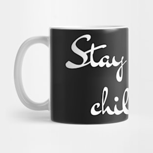 Stay Weird :) Simple Minimalist Black and White Design Mug